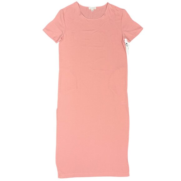 NWT Women's TREASURE & BOND Relaxed Tee Sheath Dress Pink Rosette | Size M - Picture 4 of 12